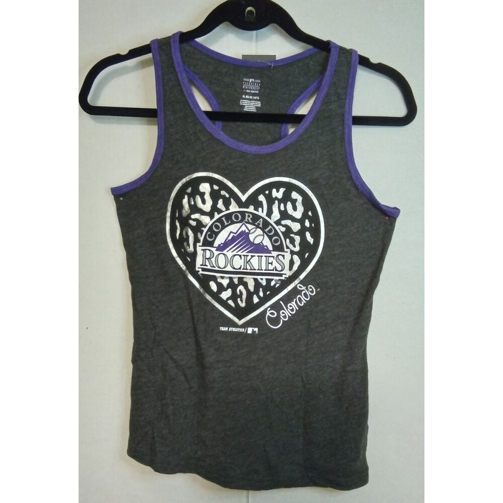 Colorado Rockies MLB Purple Tank Top Girls XL (14/16)